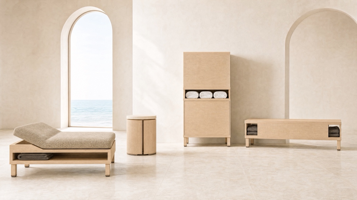 Hollow — twin skins of pale aromatic cedar.