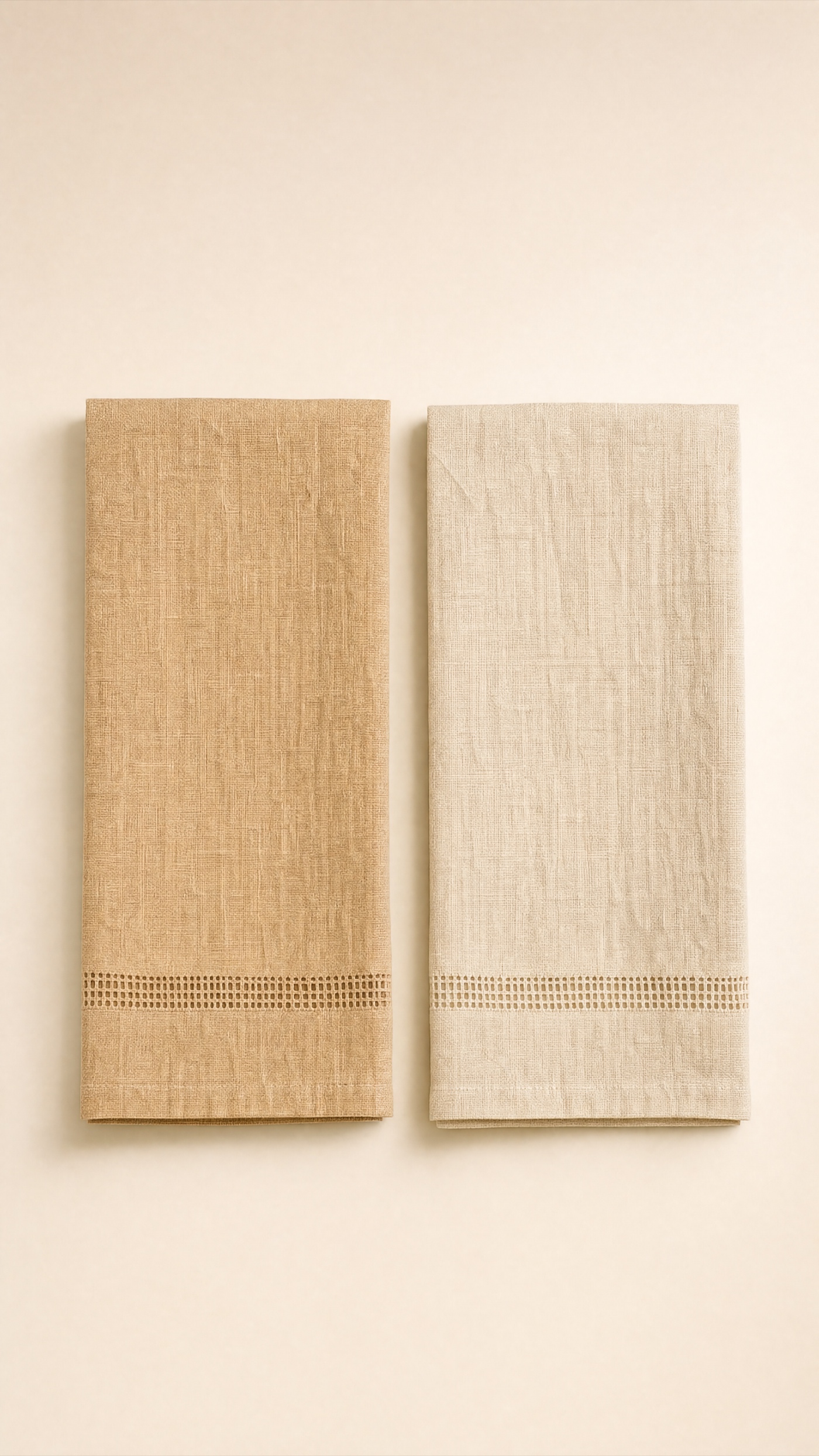 Openwork Tea Towels — the full studio frame.