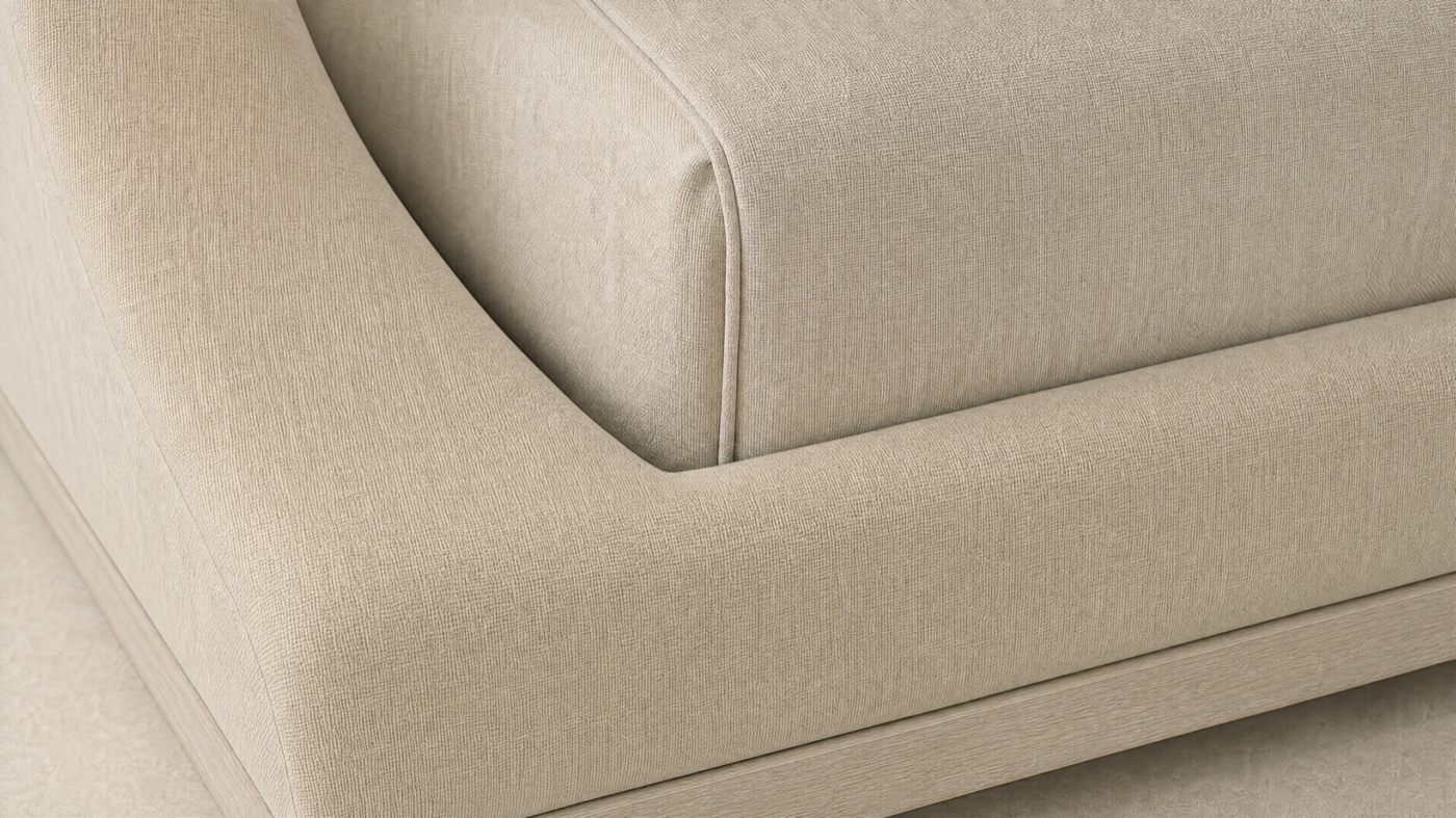 Cove Bed — the seam.