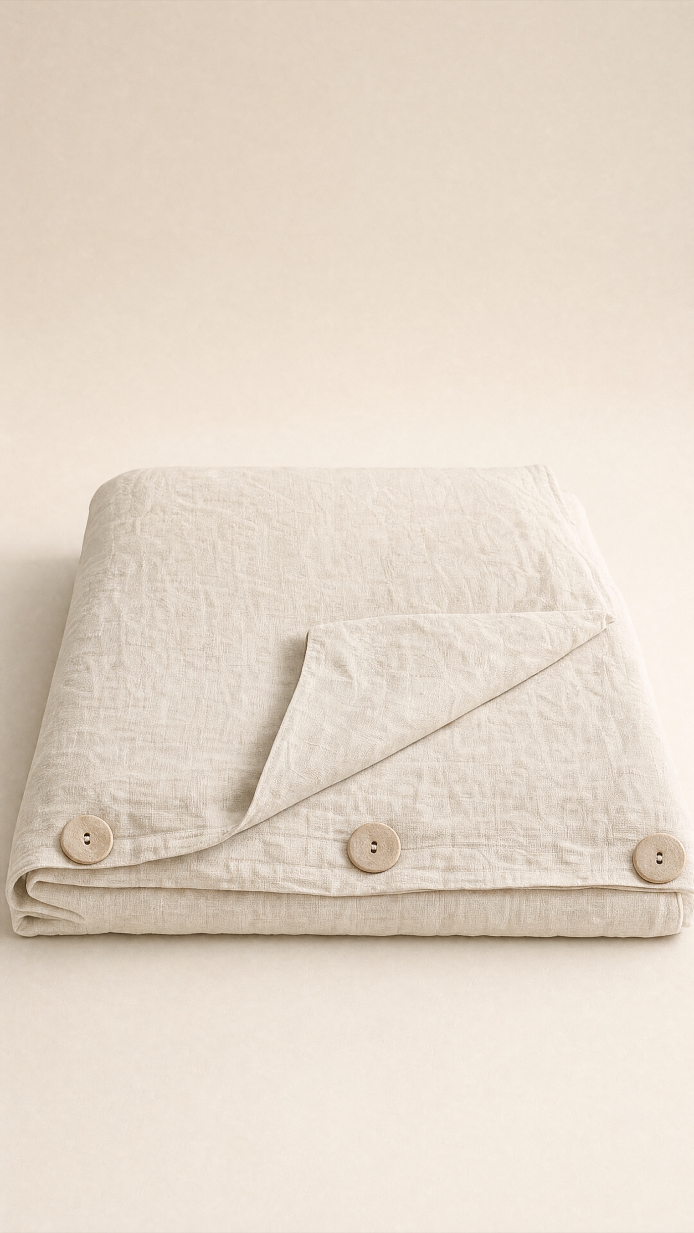 Button Duvet — the full studio frame.