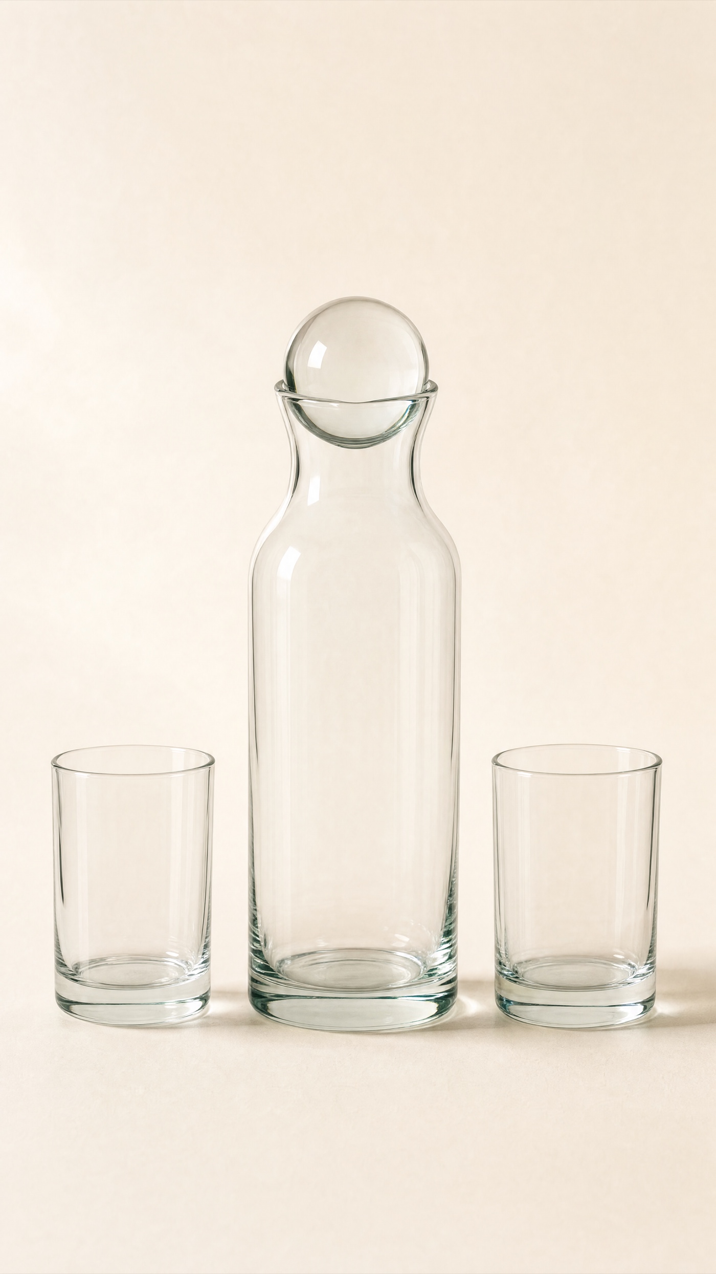 Rattle Carafe Set — the full studio frame.