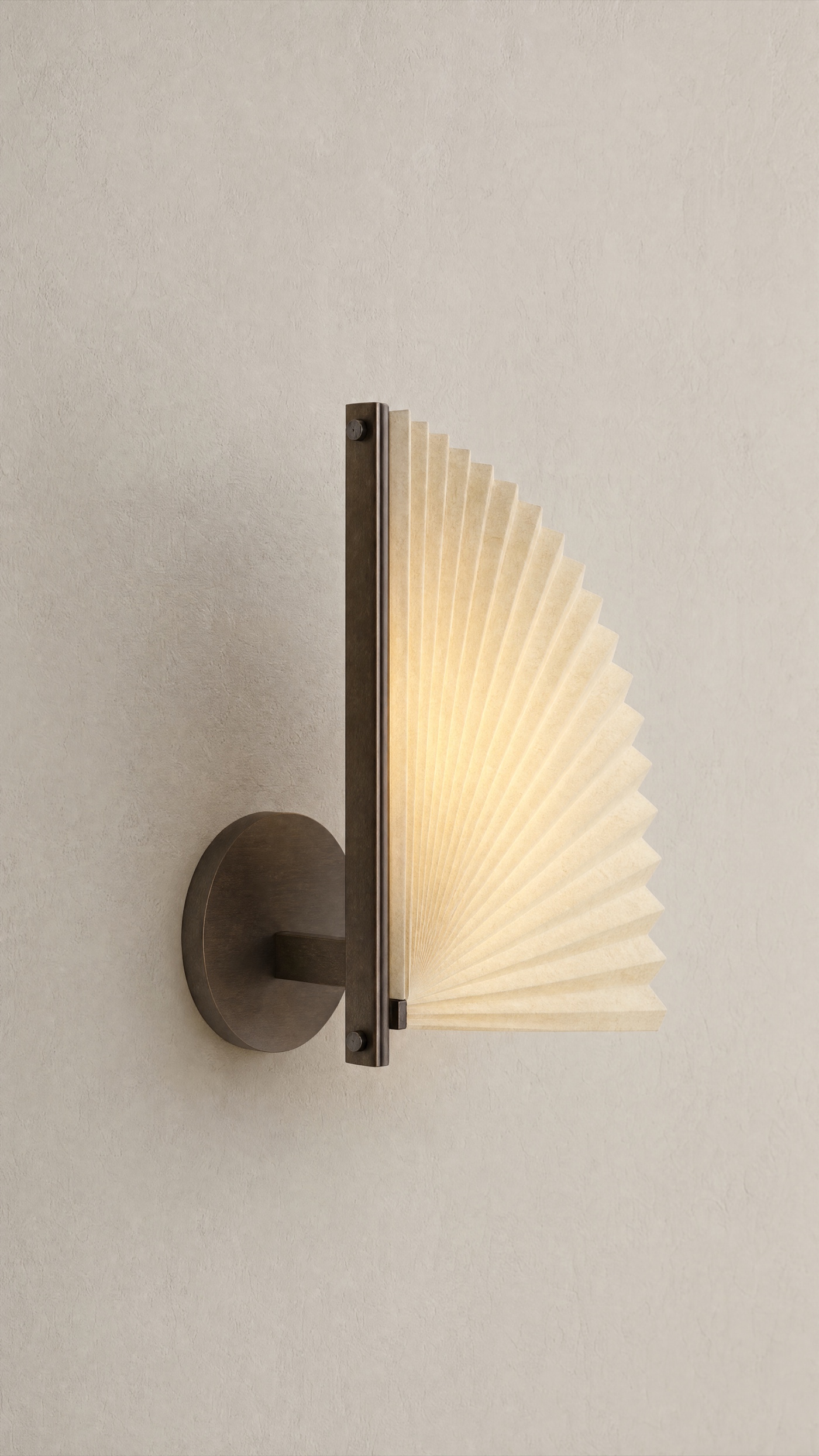 Fold-Flat Sconce — the full studio frame.