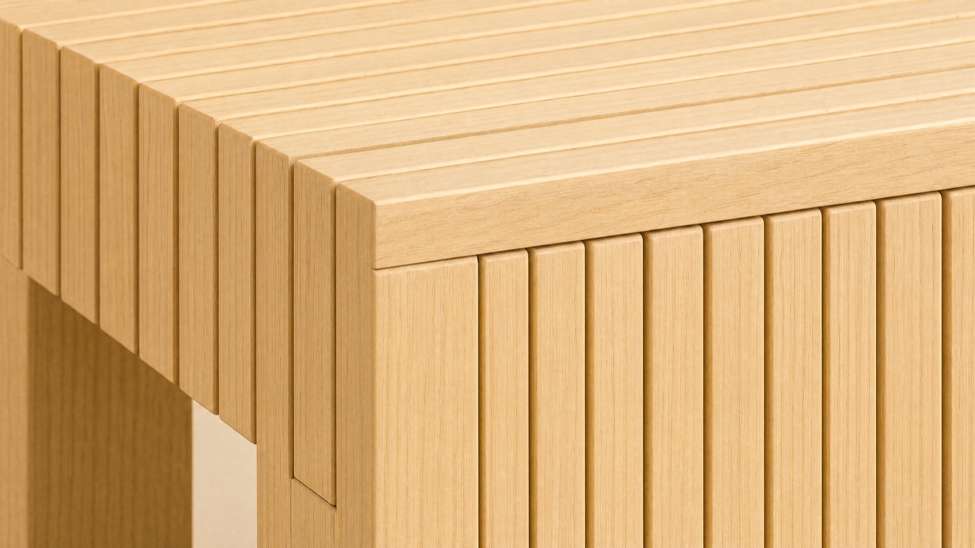 Lath Bench — the leg.