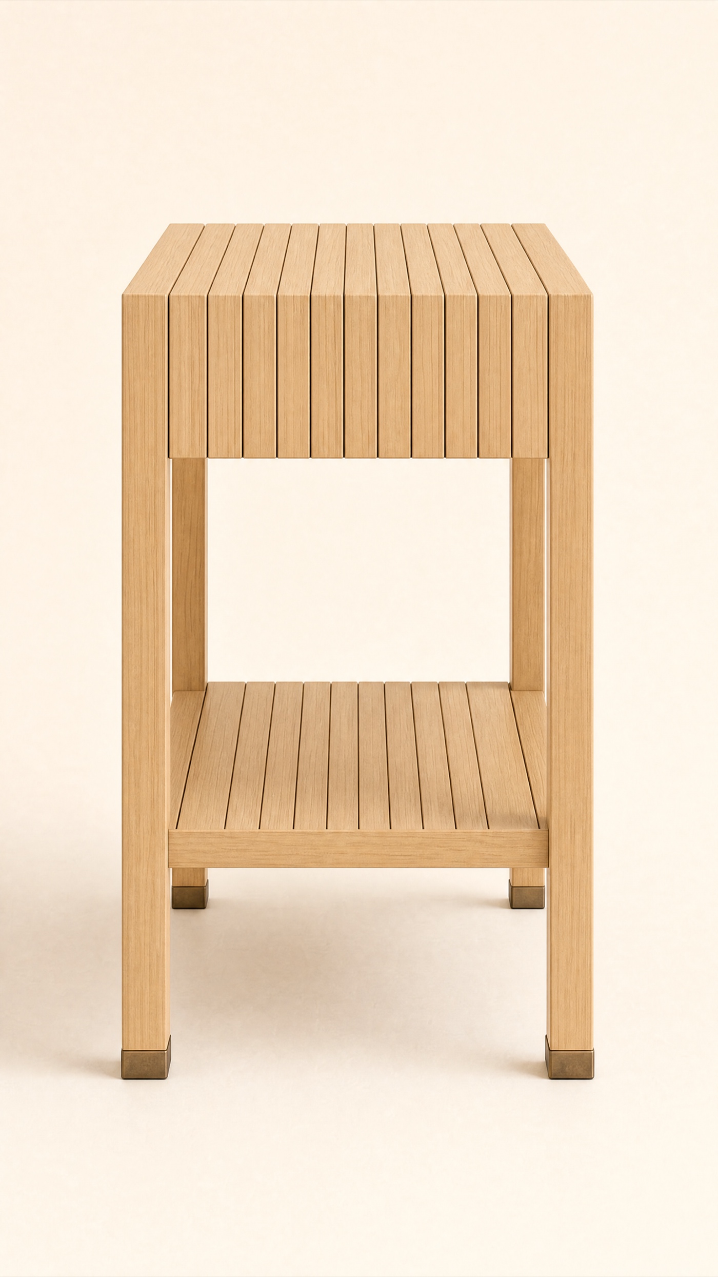 Lath Tub-Side Table — the full studio frame.