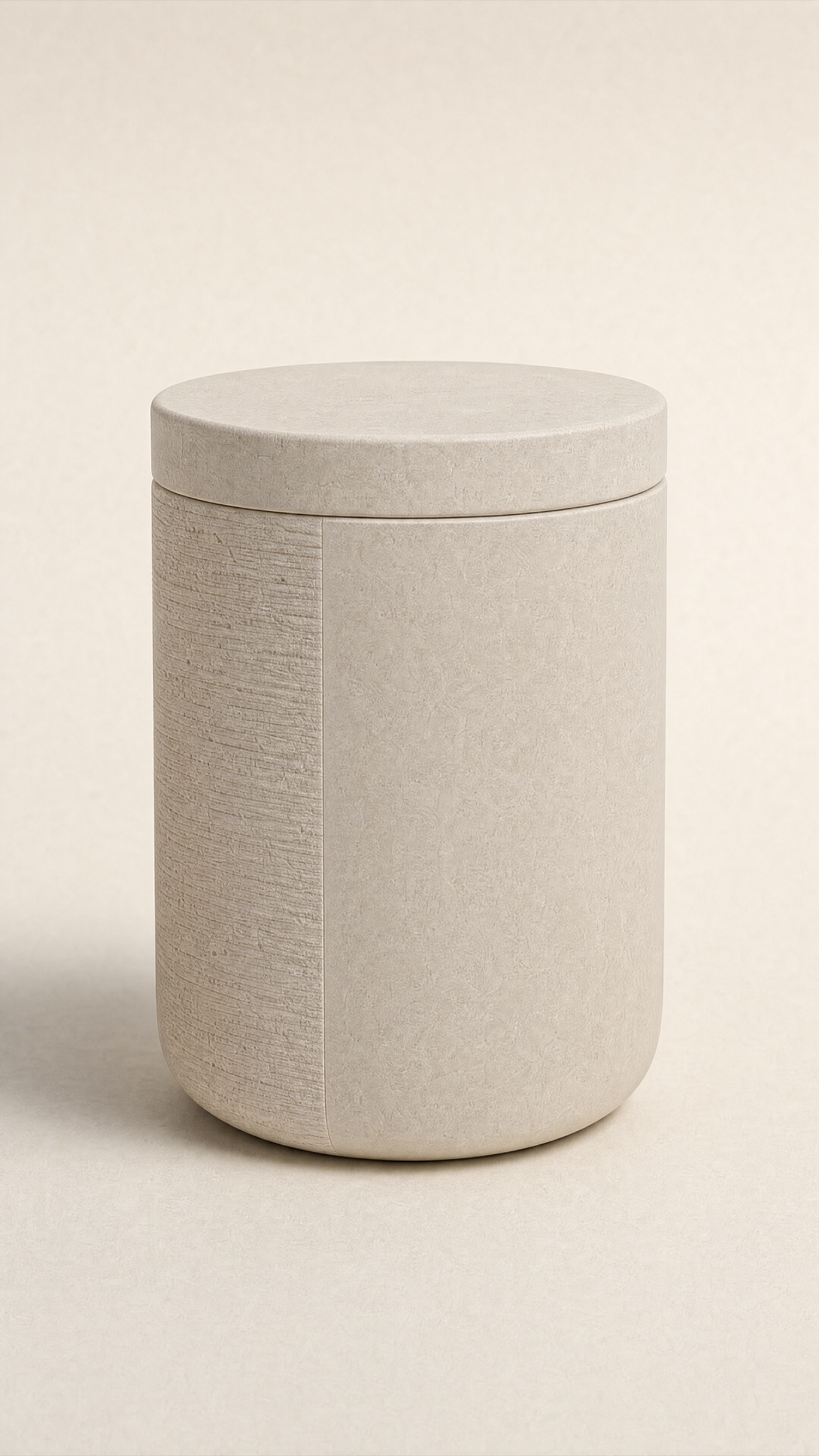 Sawface Canister — the full studio frame.
