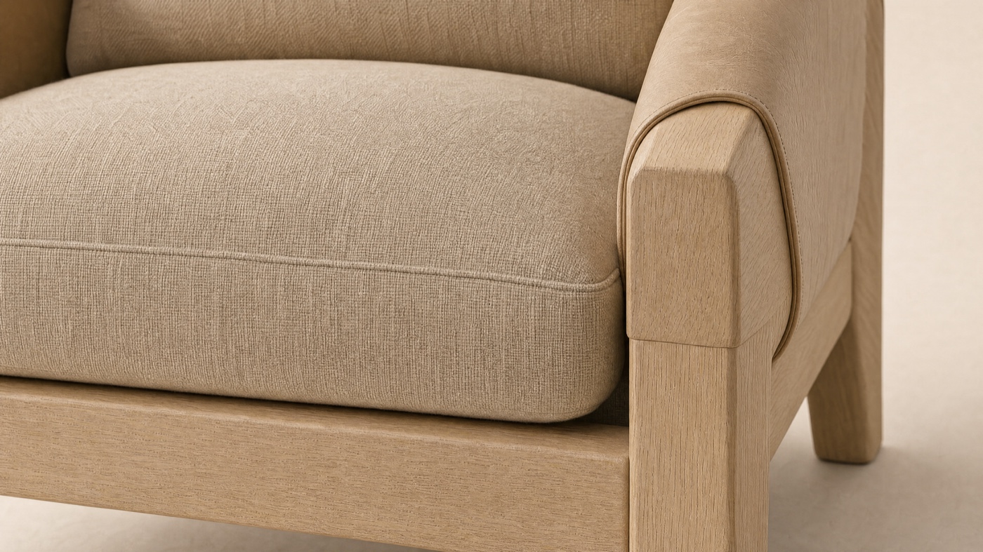 Wax Club Chair — the seam.