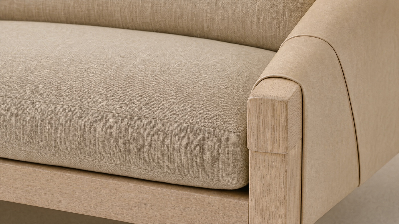 Wax Sofa — the seam.
