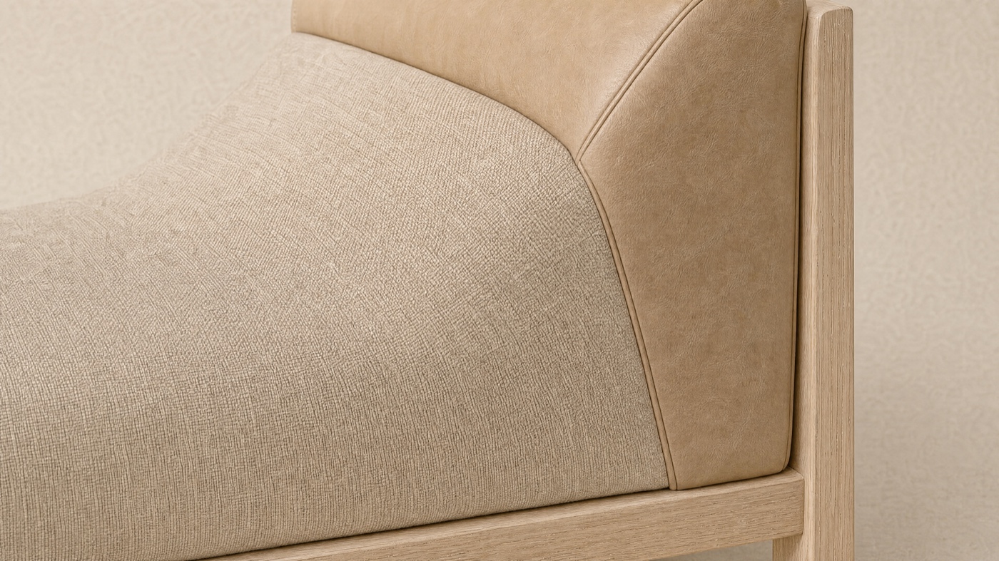 Wax Chaise — the seam.