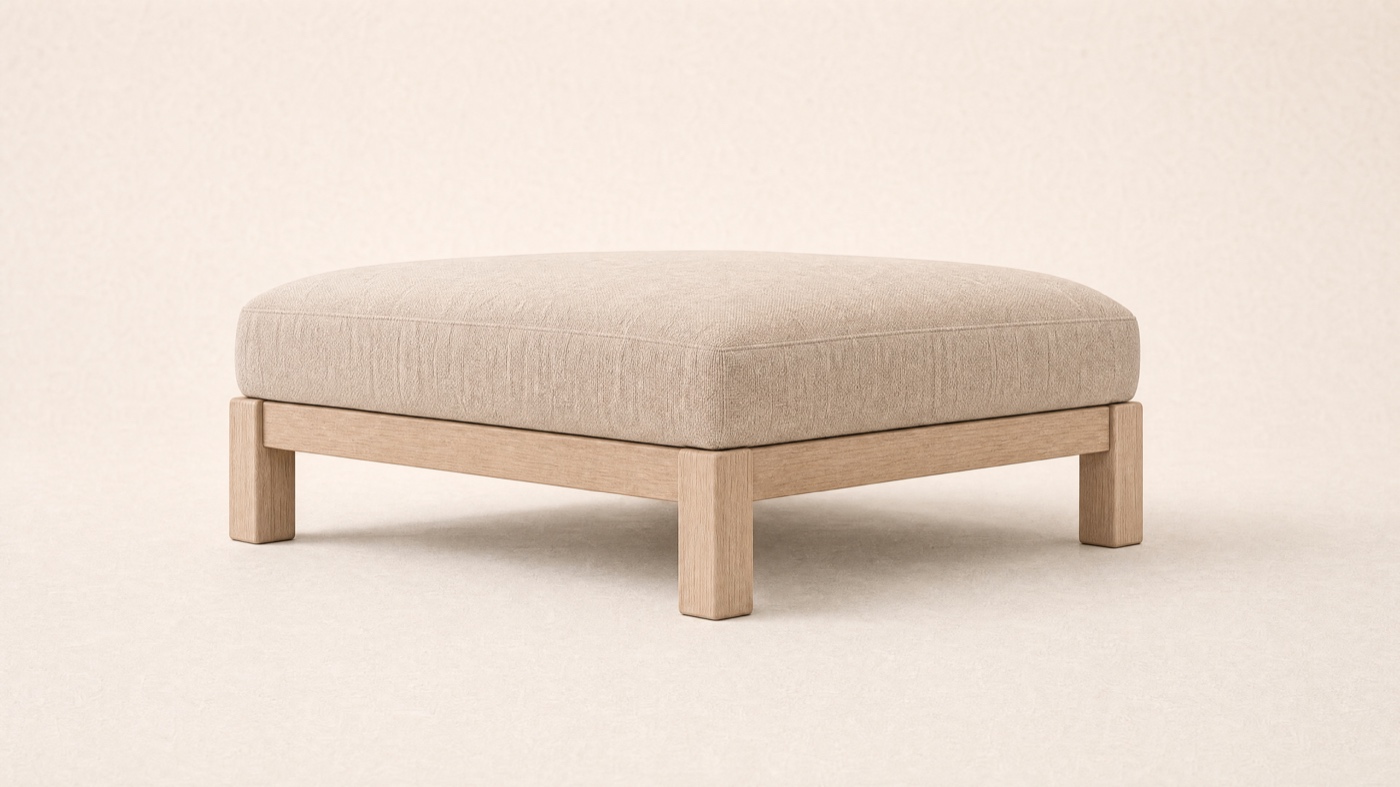 Wax Ottoman — three-quarter.