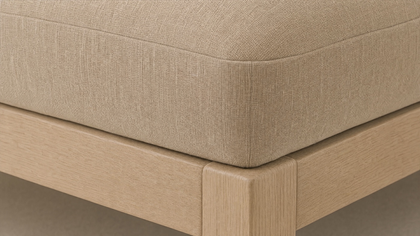 Wax Ottoman — the seam.
