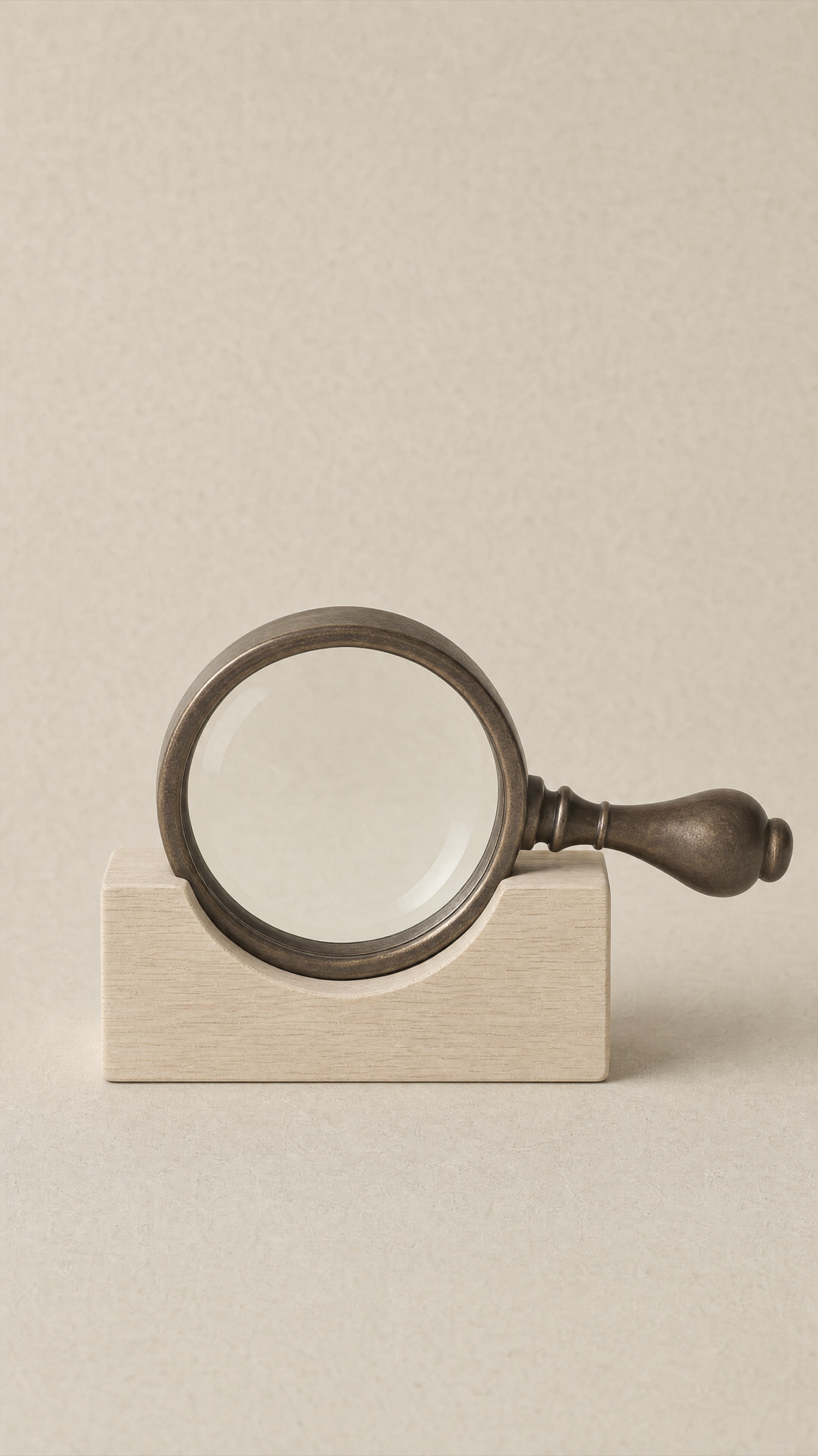 Loupe Stand — the full studio frame.