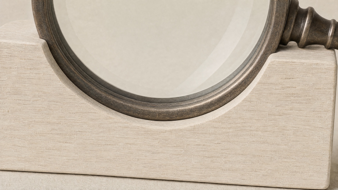 Loupe Stand — the signature.