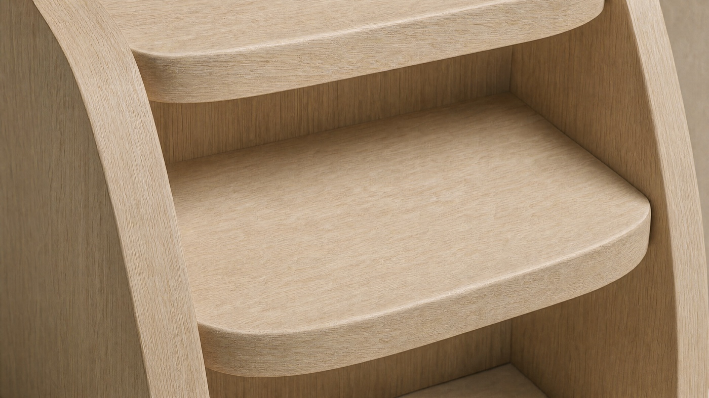 Bow Step — the signature.