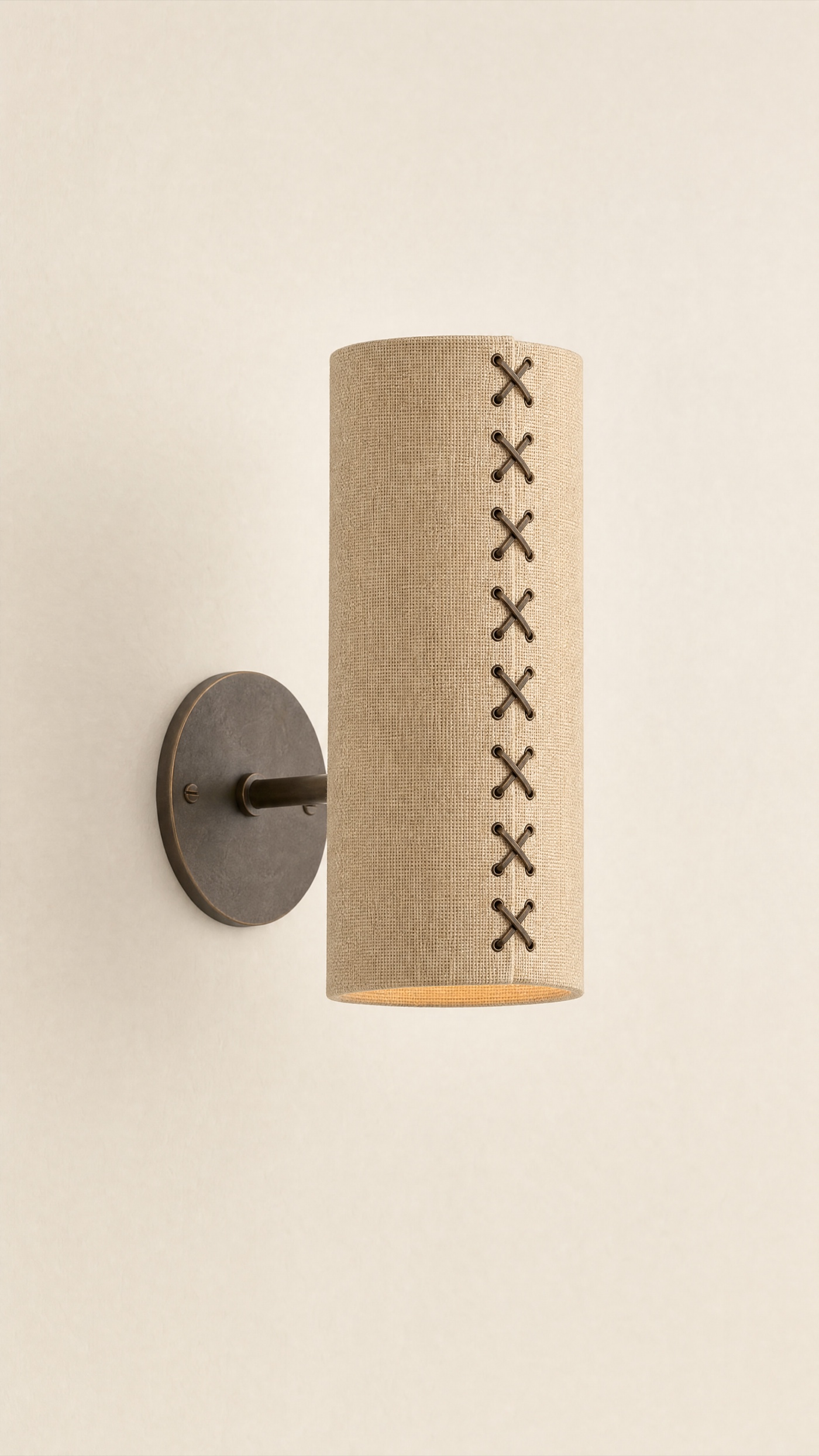 Stitch Sconce — the full studio frame.