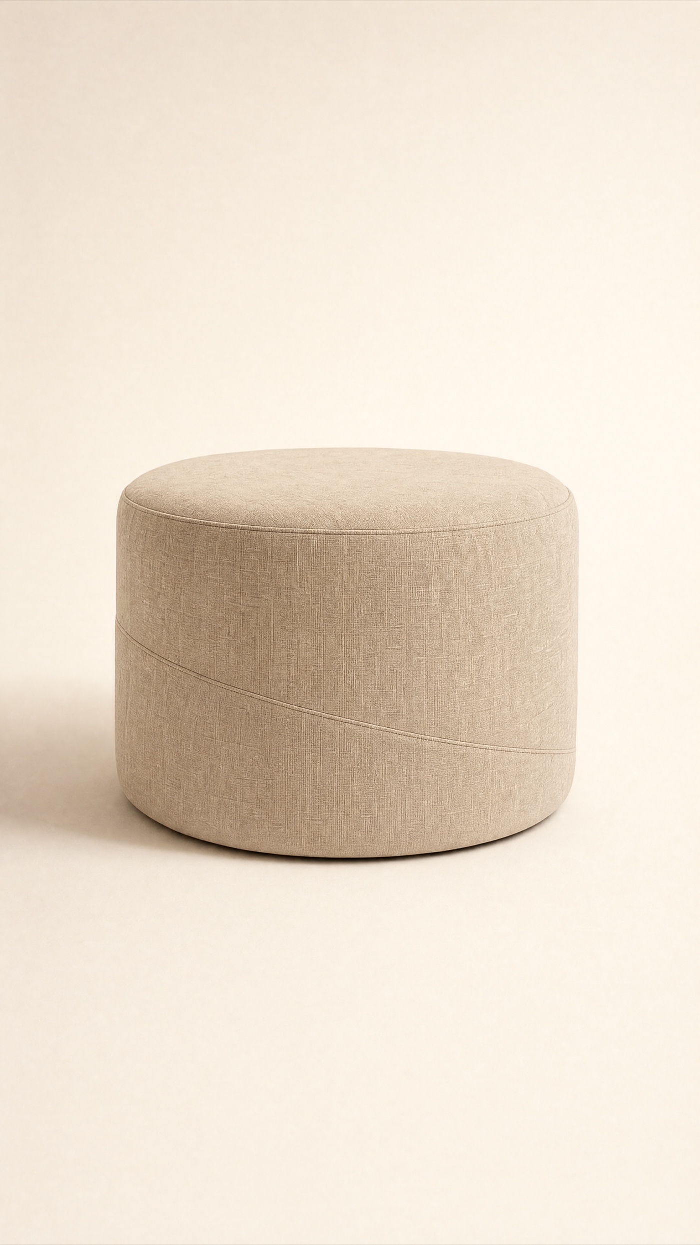 Spiral Pouf — the full studio frame.