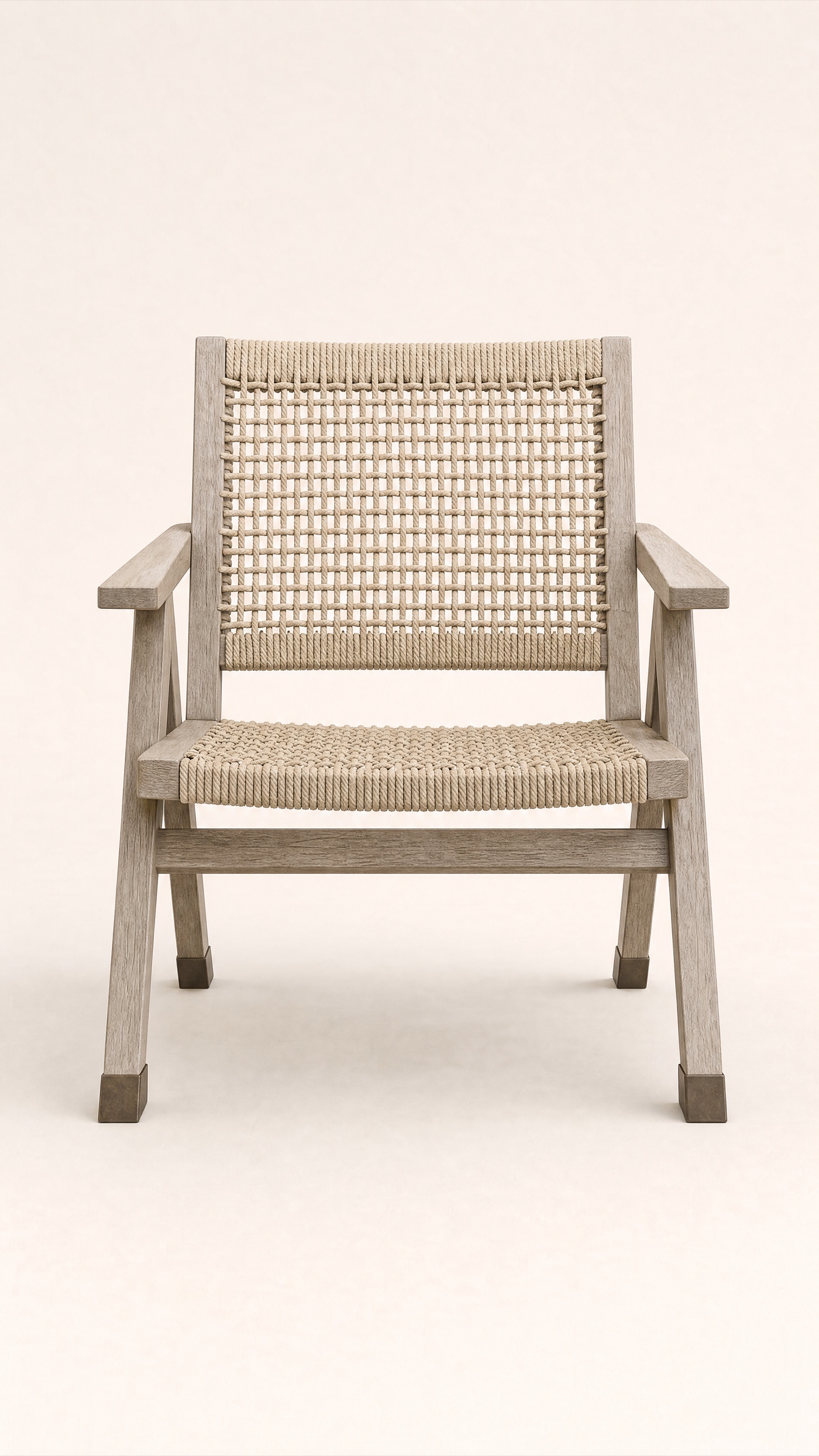 Trestle Arm Chair — the full studio frame.