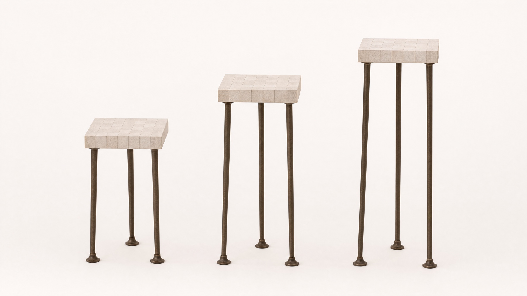 Cobble Plant Stand Trio