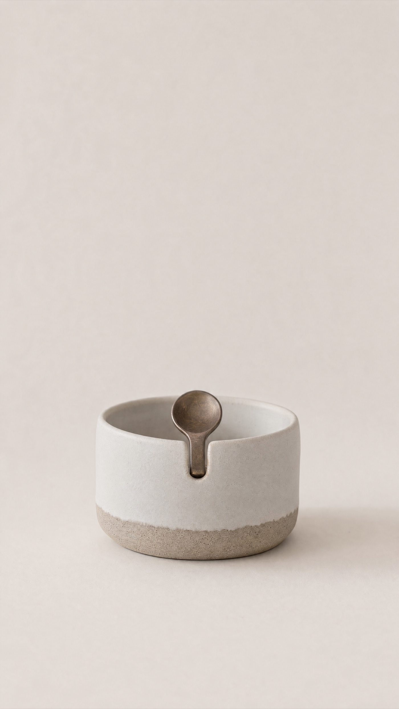 Notch Salt Cellar — the full studio frame.