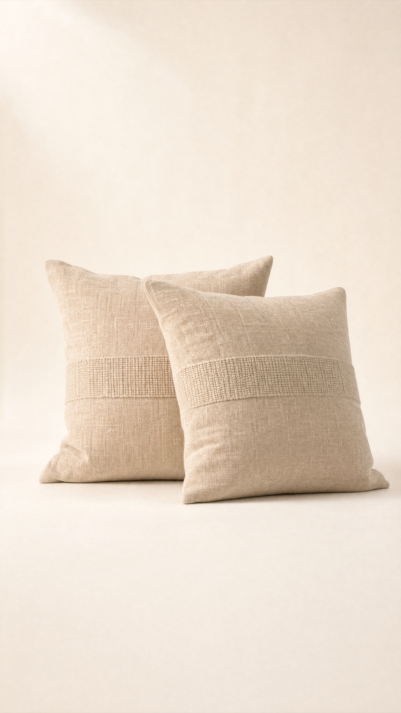 Slub Pillow Pair — the full studio frame.