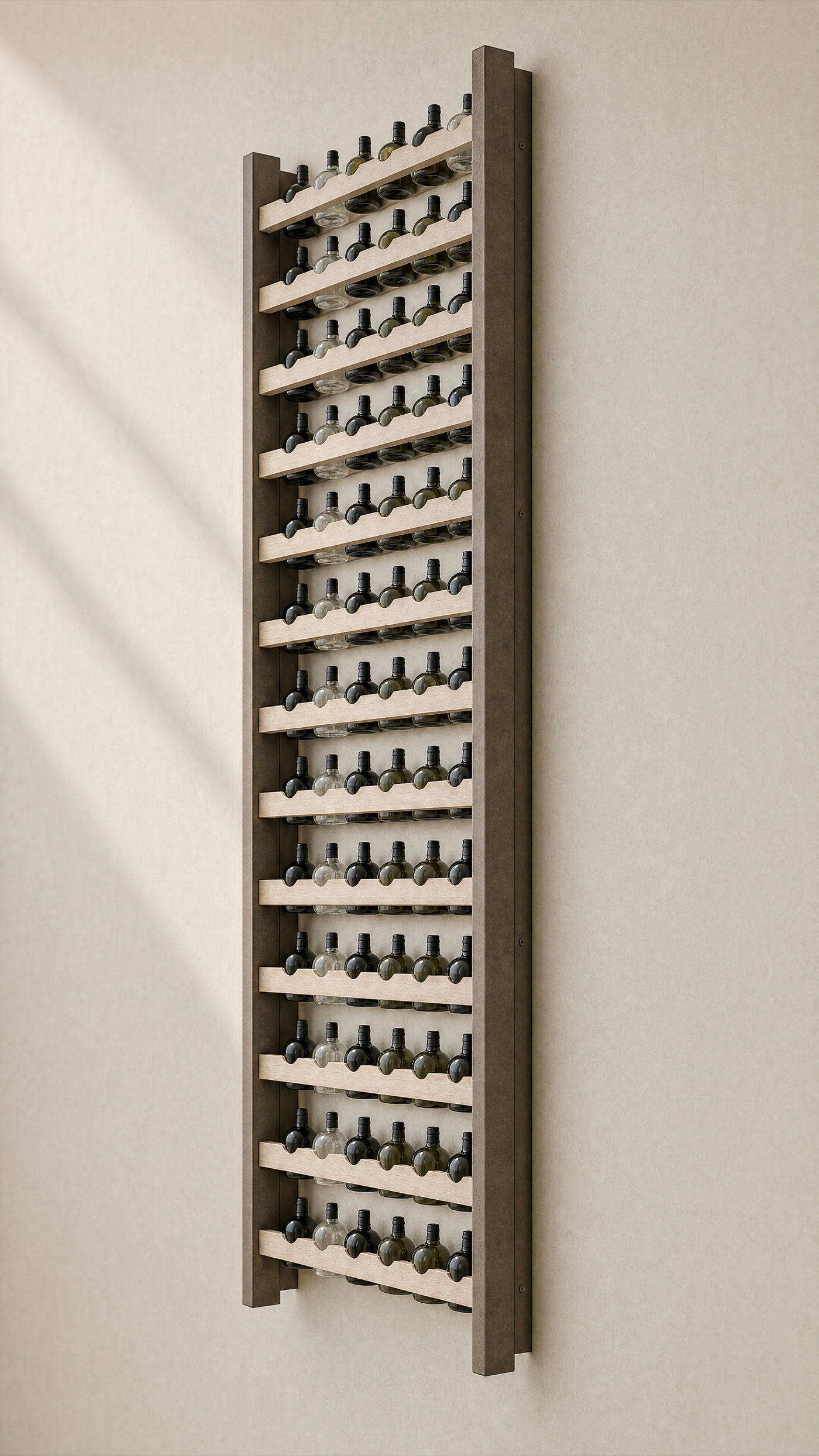 Bin Wall — in profile.