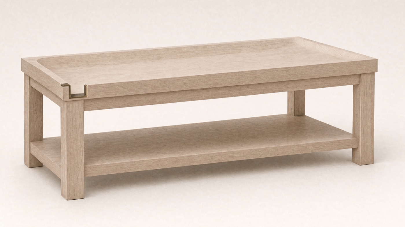 Sluice Bench — three-quarter.
