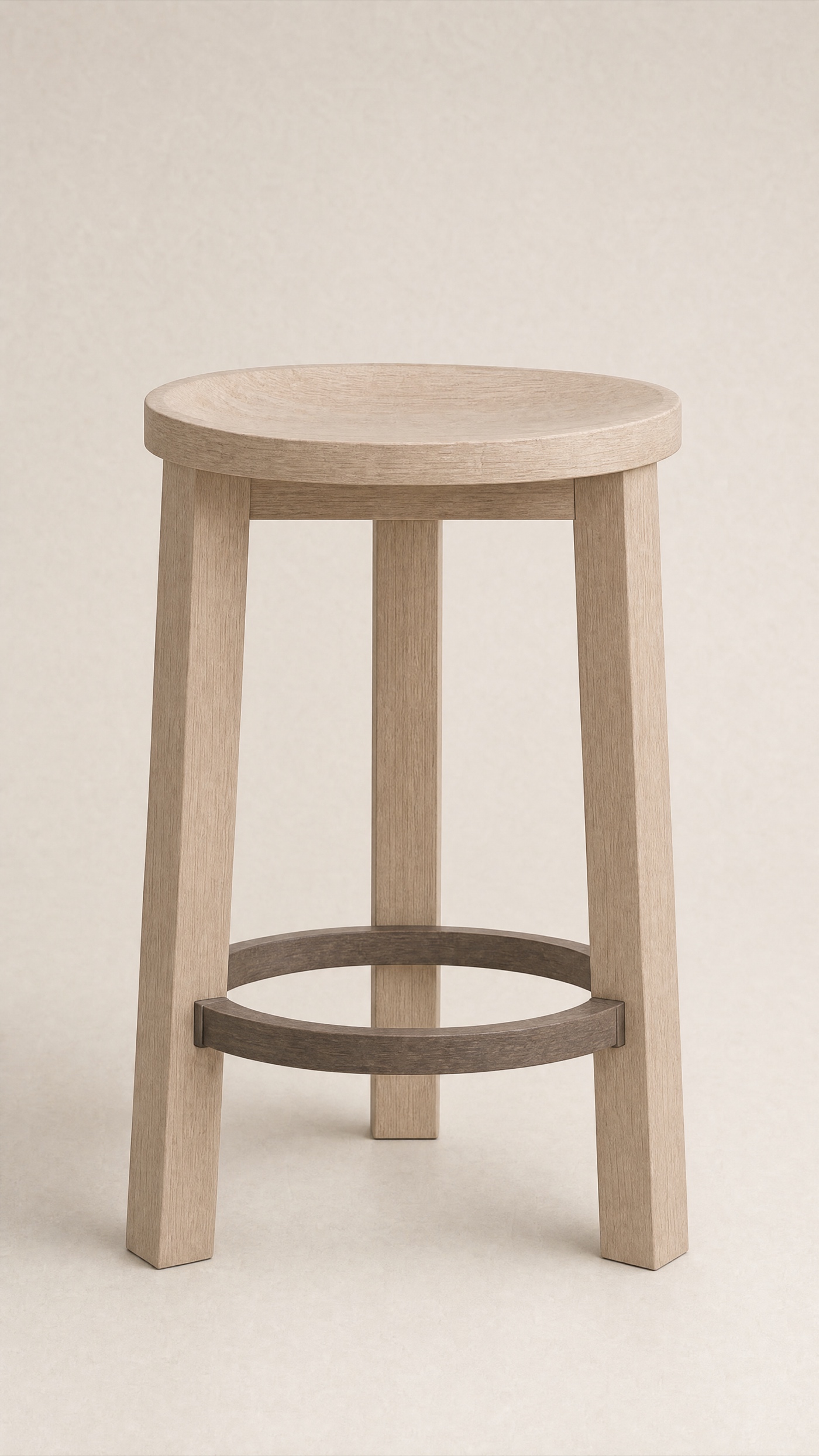 Sluice Work Stool — the full studio frame.