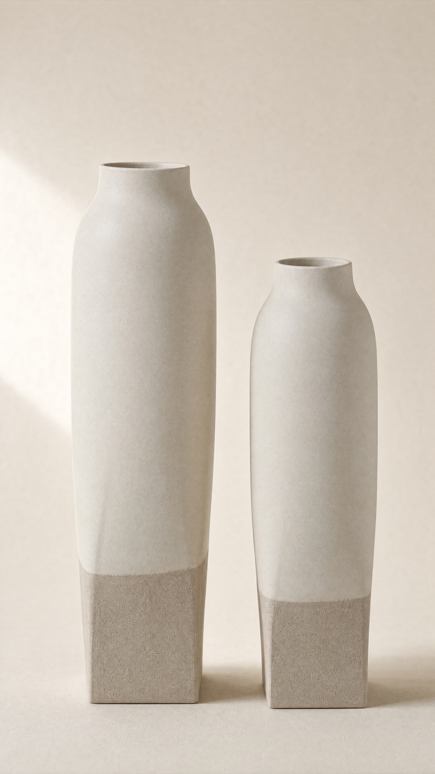 Quoin Vases — the full studio frame.