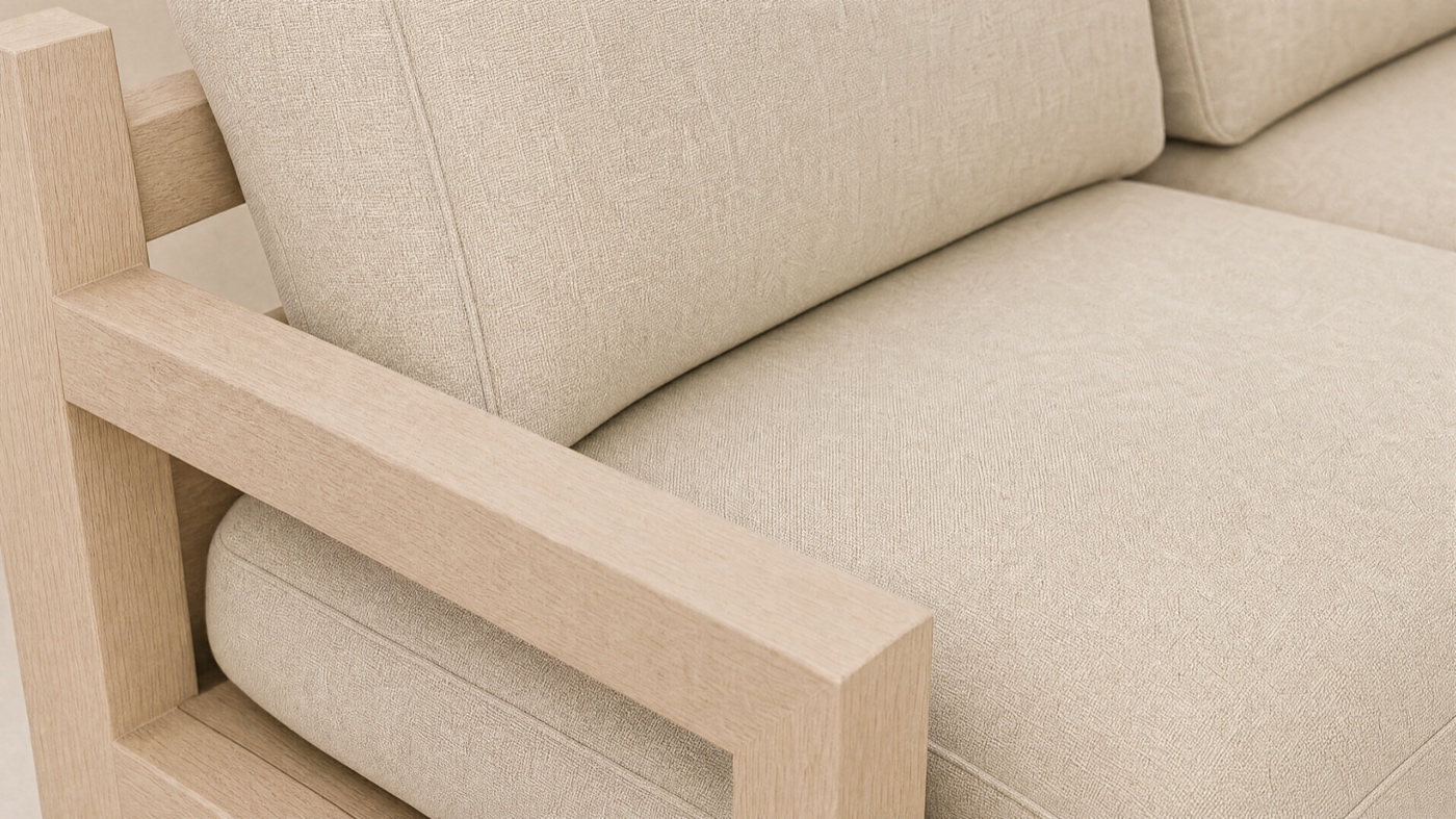 Drift Sofa — the seam.
