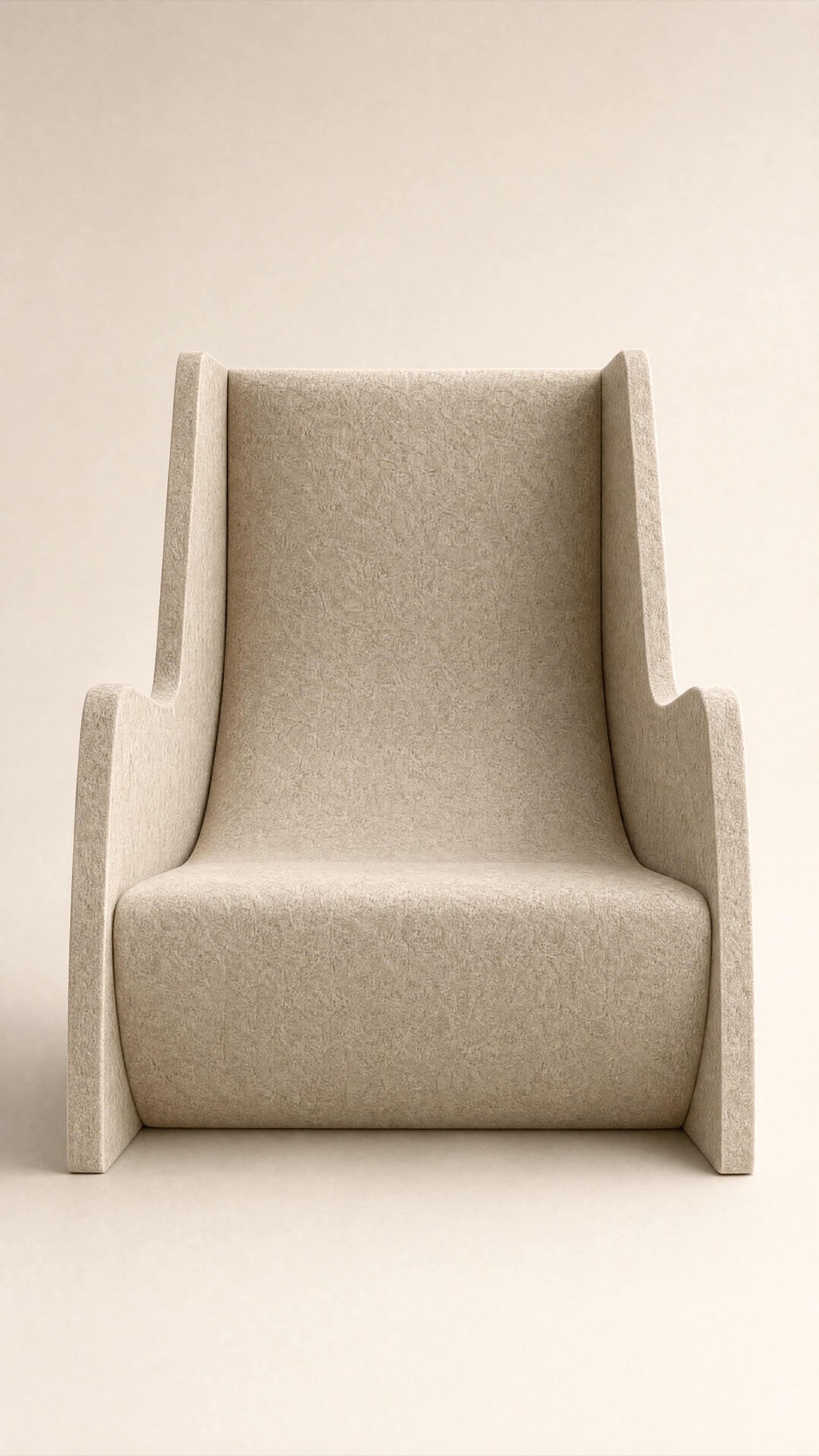 Mute Listening Chair — the full studio frame.