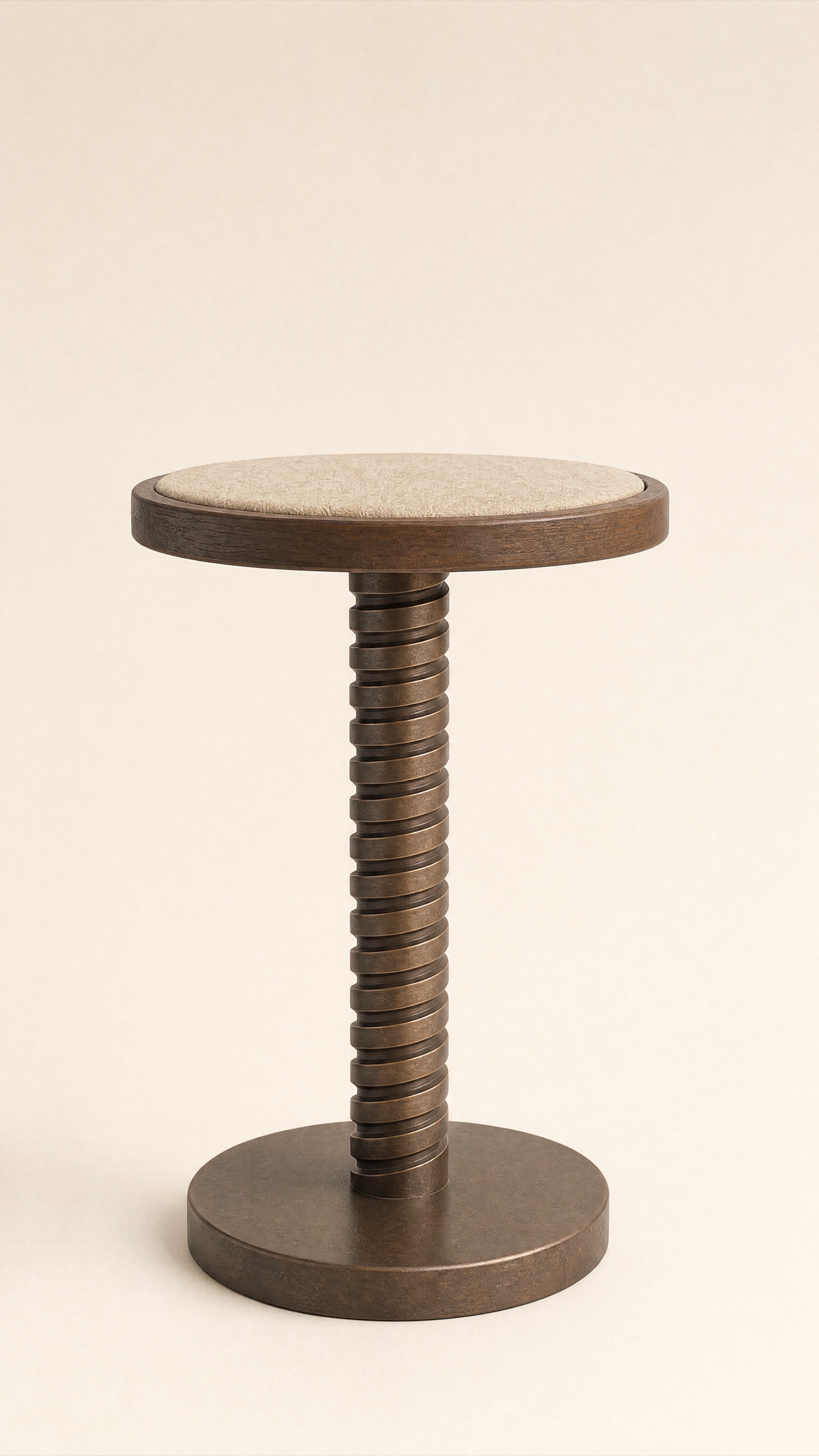 Helix Stool — the full studio frame.