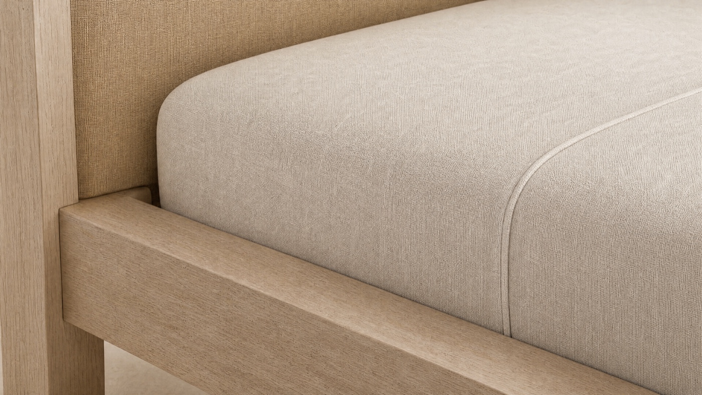 Arc Bed — the seam.