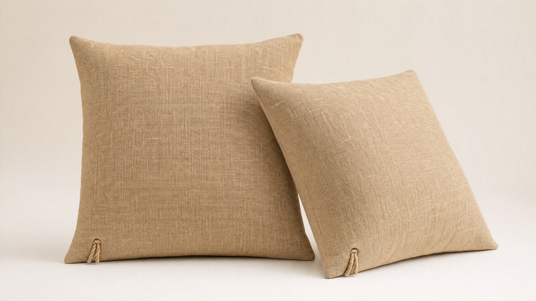 Rush-Tuft Cushion Pair