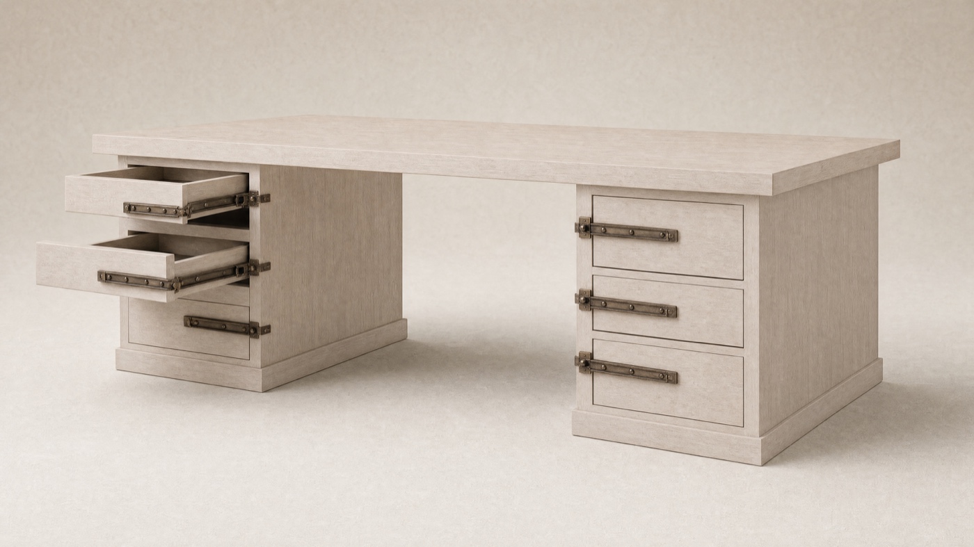 Ledger Partners' Desk — three-quarter.