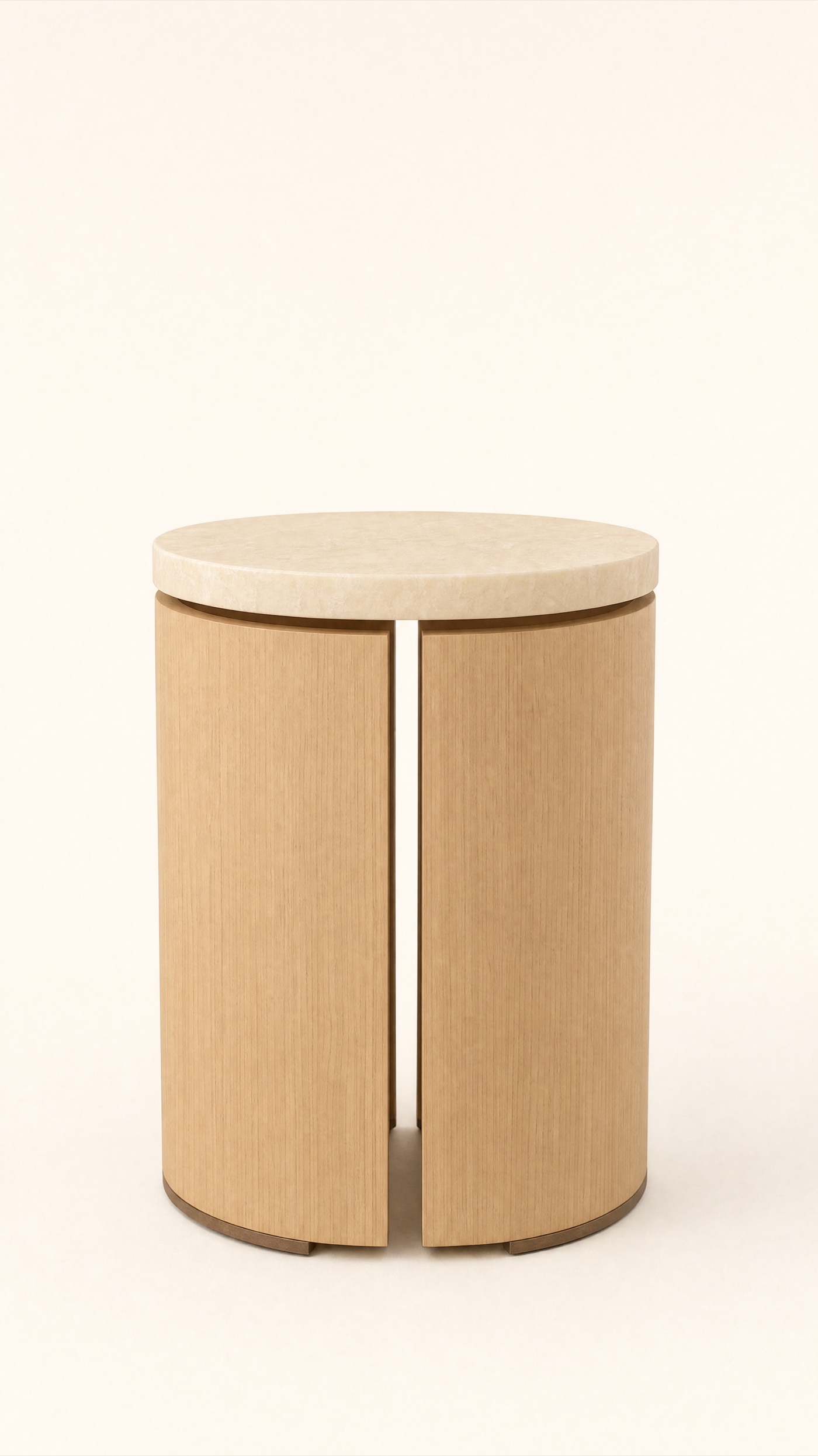 Warm Stool — the full studio frame.