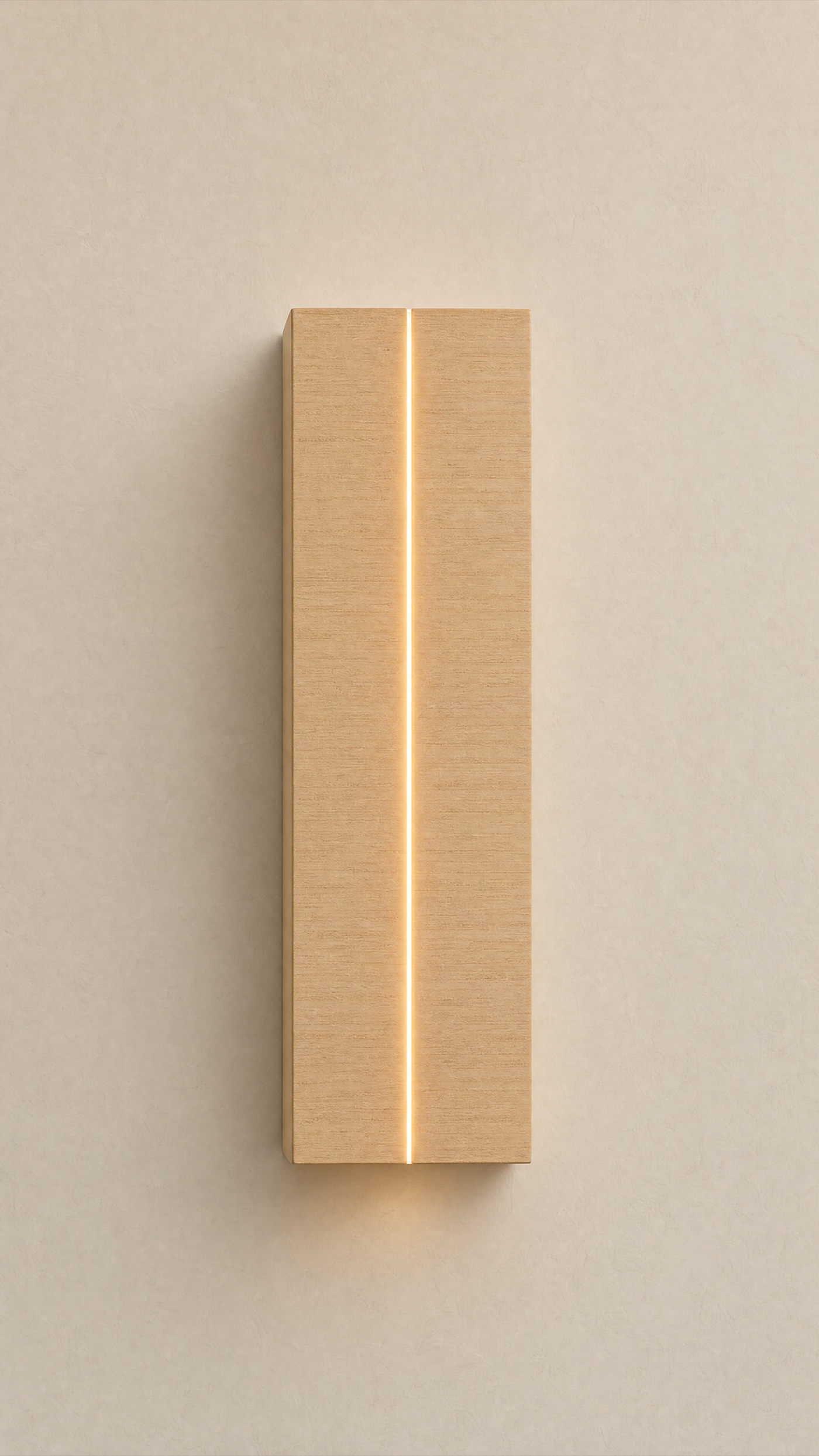 Kerf Sconce — the full studio frame.